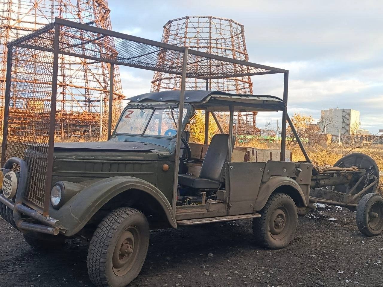 ГАЗ-69 с 120-мм минометом 2Б12 «Сани»